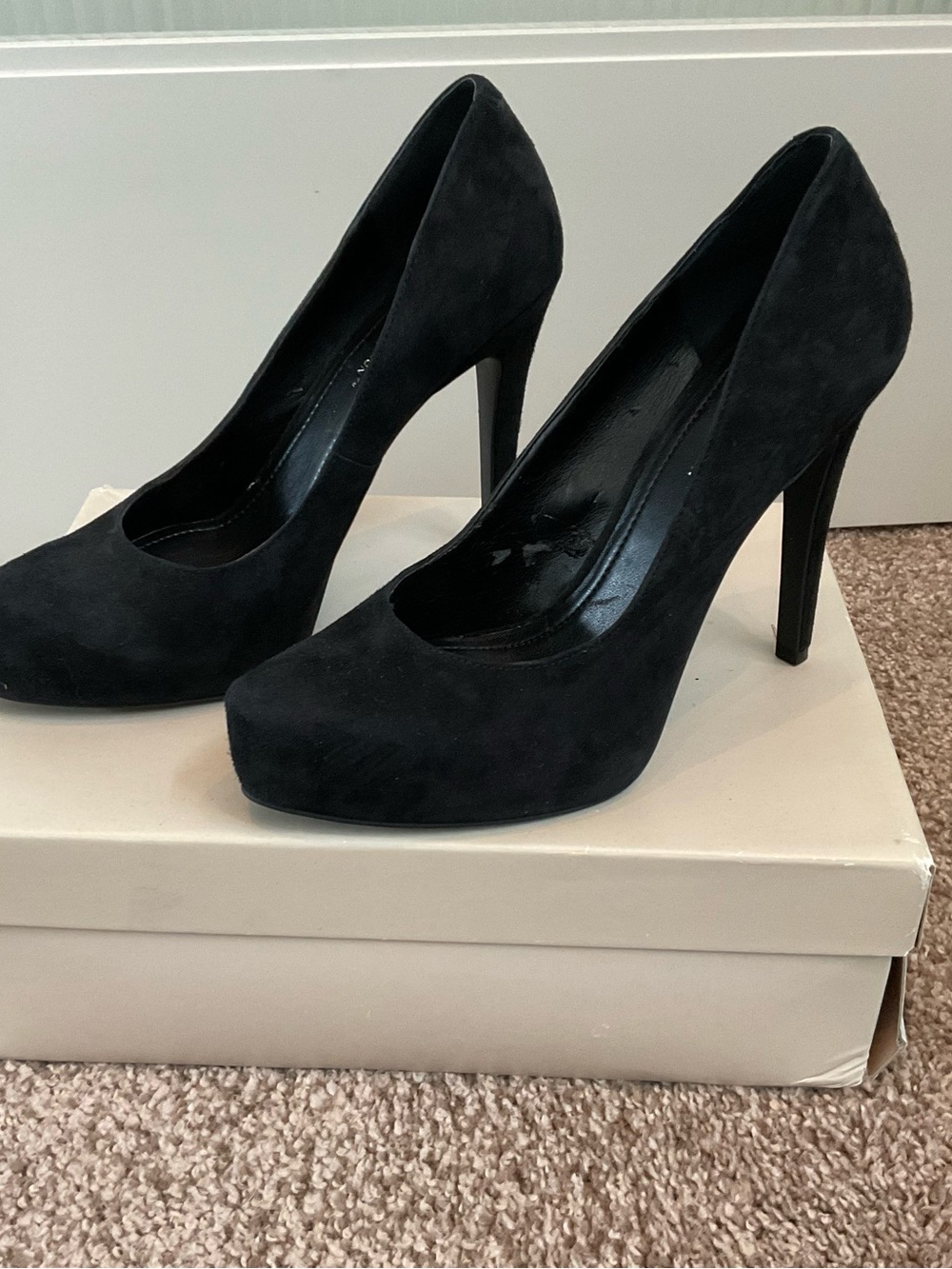 BCBGeneration Women's Black Suede High Heel Pumps